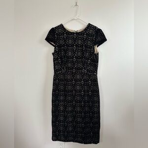 Betsey Johnson Black Lace Midi Dress